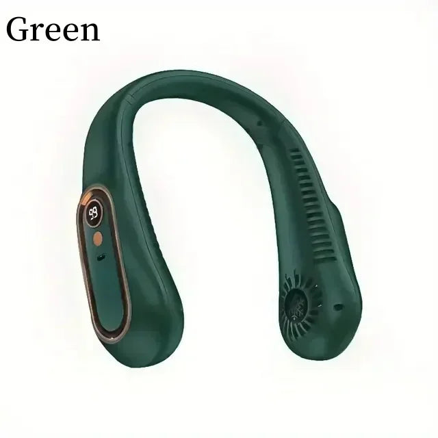 Ventilador de Cuello Ultra-Silencioso con Pantalla Digital - 5 Velocidades y Tecnología Sin Aspas