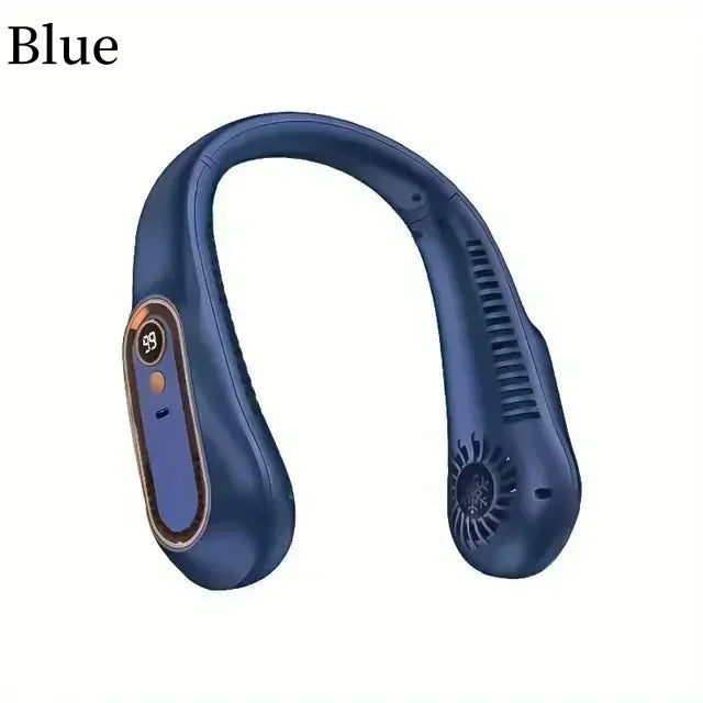 Ventilador de Cuello Ultra-Silencioso con Pantalla Digital - 5 Velocidades y Tecnología Sin Aspas